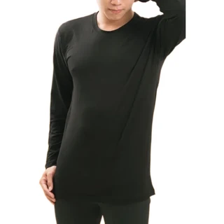 LUXURY 石墨烯極上輕磨毛蓄熱衣，3D列印技術, 發熱抗寒, 吸濕速乾, 抗皺耐磨, M, 黑色