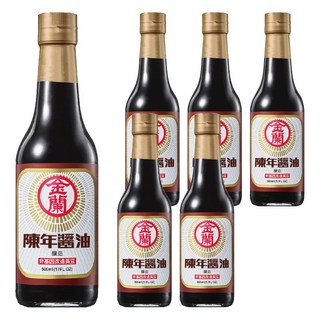 金蘭 陳年醬油 非基改黃豆釀造 適合滷煮快炒, 500ml, 6瓶