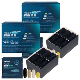 익스트림 정품 올인원 포 맨 멀티비타민, 30회분, 122.4g, 2개