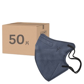 淨新科技 3D立體細耳成人醫療口罩, 鐵灰色, 50片, 1盒