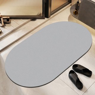 갠지라이프 빨기쉬운 규조토 발매트 60 x 40 cm, 그레이, 1개