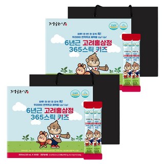 Jungwonsam 6年根高麗紅蔘條+購物袋, 300ml, 2盒