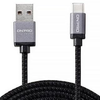 ONPRO 3A 傳輸快充線 USB-A - USB-C UC-TCM12M, 1.2m, 黑色, 1條