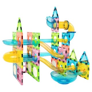 PUKU 藍色企鵝 LetFree 想自由 溜溜球磁力積木組 72片, 3歲以上適用, 混合顏色, 1盒