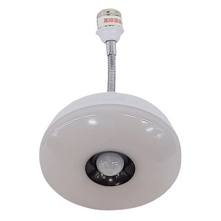 明沛 LED雙功能紅外線感應燈 + 小夜燈 E27彎管款 7W 360度旋轉軟管, 白光, 1組