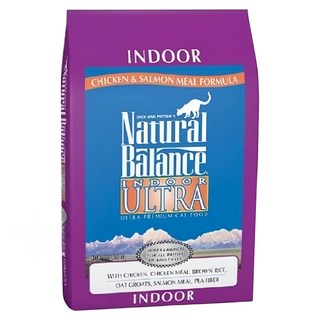 NATURAL BALANCE 特級室內貓調理配方乾飼料, 雞肉+鮭魚, 6lb, 1袋