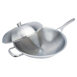 MiyAco 米雅可 316不銹鋼 典雅七層複合金炒鍋, 33cm, 1個