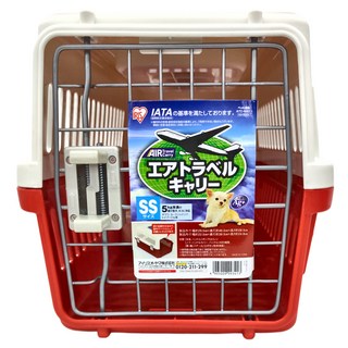 IRIS OHYAMA 愛麗思歐雅瑪 航空運輸籠 ATC460, 白/赤色, 1個