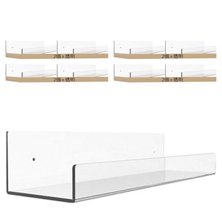 免打孔 壓克力 多功能置物架, 透明, 8個