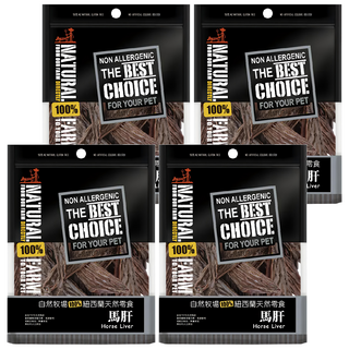 NATURAL FARM 自然牧場 紐西蘭天然零食 馬肝, 100g, 無添加物, 適用寵物: 狗, 4包