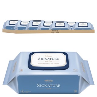 Bebesup Signature With Blue系列 嬰幼兒濕紙巾 掀蓋式 藍色款 10包, 70張