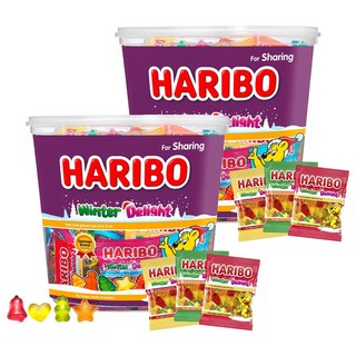 HARIBO 冬季歡樂果凍 82入, 980g, 2個