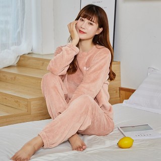 Elsso 粉彩超細纖維睡眠睡衣上下兩件組