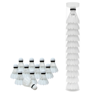 리브온 내구성 비행안전성 나일론 셔틀콕 8.2cm, 화이트, 1개, 12개입