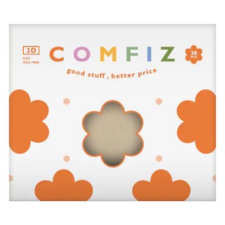 康菲 幼幼3D醫療口罩 1~3歲, 30片, 繽紛派對 粉紅色, 1盒