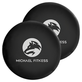 MICHAEL FITNESS 麥克健身 健身螺旋紋滑行盤/健身盤/運動滑盤 2片, 黑色, 單一商品