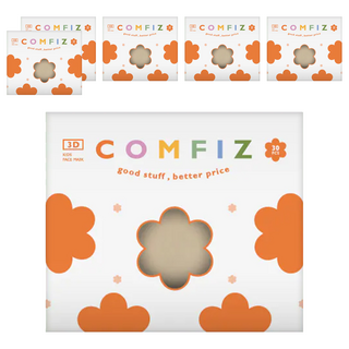 康菲 幼幼3D醫療口罩 1~3歲, 30片, 繽紛派對 粉紅色, 6盒