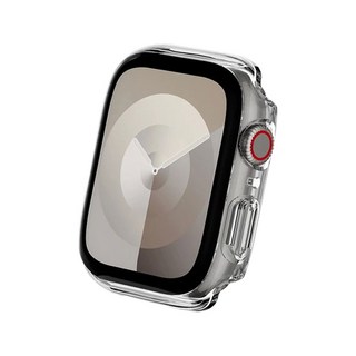 SwitchEasy 魚骨牌 Hybrid 9H鋼化玻璃雙料保護殼, Apple Watch Ultra 49mm, 透明, 1個