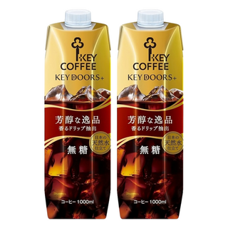 KEY COFFEE 無糖咖啡飲, 1L, 2瓶, 2瓶