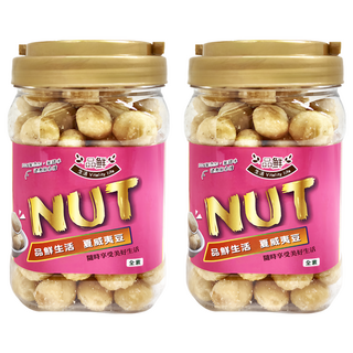 品鮮生活 特大顆原味夏威夷豆, 450g, 2罐