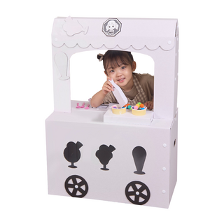 키즈바래 달님이 아이스크림 가판대 가게 놀이, 화이트, 1개