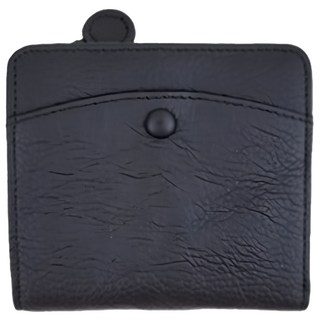 LIKEHOUSE 真皮頭層牛皮9卡位女士皮夾短夾 - 黑色, 長10.8 × 高10 × 厚2cm