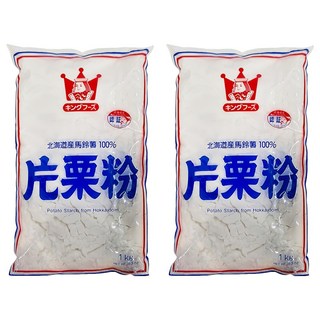 王印 King Foods 片栗粉 北海道產馬鈴薯 100%, 1kg, 2包