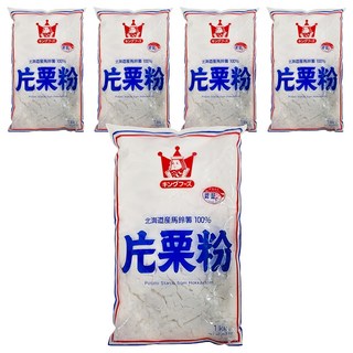 王印 King Foods 片栗粉 北海道產馬鈴薯 100%, 1kg, 5包