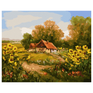 ArtLife 藝術生活 數字油畫DIY DT058 50 x 40cm, 典雅黃菊, 1盒