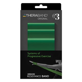 세라밴드 오리지널 탄성저항 밴드 3단계 + 운동포스터, 그린, 1개