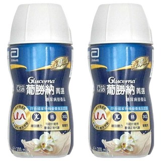 Abbott 亞培 Glucerna 葡勝納 SR 糖尿病營養品 香草味, 200ml, 2瓶