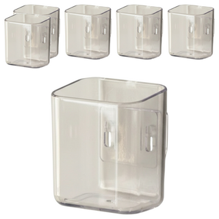 hoi 好好生活 小型壁掛置物架 ABS材質, 6個, 白色