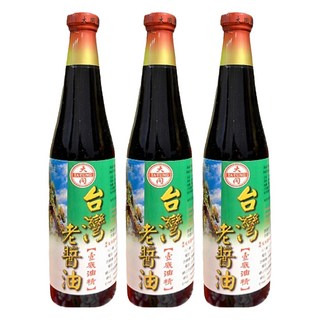大同醬油 台灣老醬油壺底油精 嚴選黑豆 甕釀技術製造, 400ml, 3瓶
