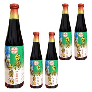 大同醬油 台灣老醬油壺底油精 嚴選黑豆 甕釀技術製造, 400ml, 5瓶