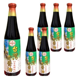 大同醬油 台灣老醬油壺底油精 嚴選黑豆 甕釀技術製造, 400ml, 6瓶