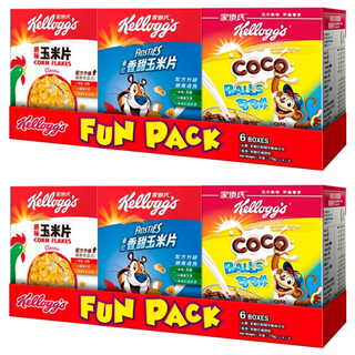 Kellogg's 家樂氏 麥片組合包, 原味玉米片, 霜淇淋玉米片, Coco Balls可可球, 6盒裝, 170g, 2組