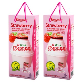 Binggrae 草莓牛奶禮盒, 36瓶, 200ml