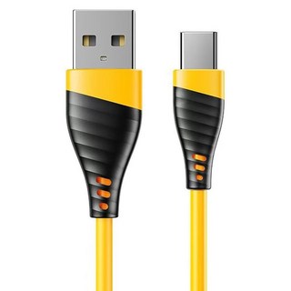 小麥購物 Type-C系列 USB-C快充數據線 120W L1378, 2m, 1個, 黃色
