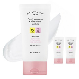 THE FACE SHOP 菲詩小舖 Natural Sun Eco居家防曬乳 SPF50+ PA+++, 3條, 150ml