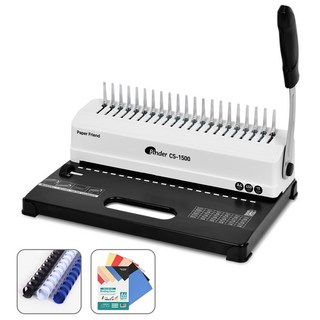 PAPER FRIEND 塑膠圈裝訂機 CS-1500 + 膠圈 100p + 裝訂封面 100p, 450個