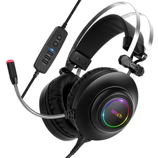 앱코 HACKER 가상 7.1 RGB 진동 노이즈 캔슬링 마이크 3D 초경량 게이밍 헤드셋, N550, 블랙