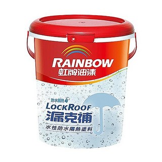 RAINBOW 虹牌油漆 漏克補 水性防水隔熱塗料 1加侖, 雪銀色, 3.785L, 1桶