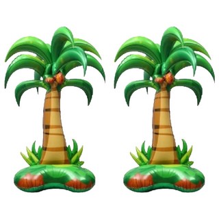 51吋站立大椰子樹 有果實 叢林系列 鋁箔氣球, 2個, F0877