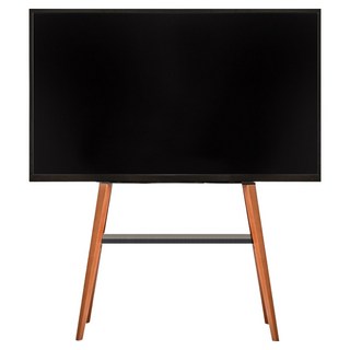 LDL MOUNT 緊貼牆面畫架型電視架 三星LG相容 附層架電視立架 黑色, APL-FS44BS, 1個