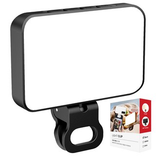 대한 휴대용 촬영 셀카 지속광 LED 휴대폰 조명 클립형, 라이트클립 LC-60, 1개, 블랙