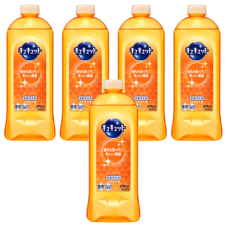 花王 Cucute 珂珂透 濃縮洗碗凝露 370mL 橘子香味, 5瓶