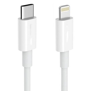 FUGU USB-C to Lightning 高速充電線 適用於iPhone iPad iPod, 1m, 白色, 1條