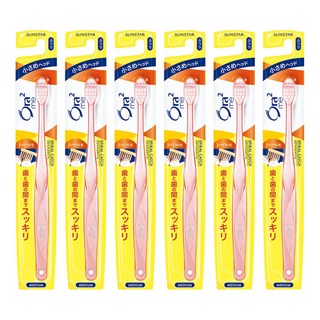 SUNSTAR 三詩達 高彈力牙刷 中性毛 顏色隨機, 1入, 6支