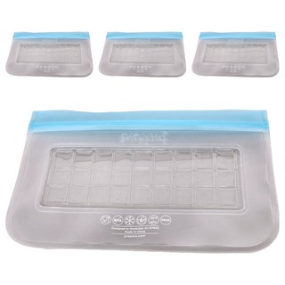 prepara 沛樂生活 食物保鮮密封夾鏈袋 藍色, 4號袋(20.32 x 12.7cm), 2入, 2組