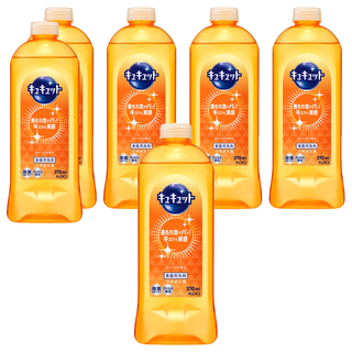 花王 Cucute 珂珂透 濃縮洗碗凝露 370mL 橘子香味, 6瓶